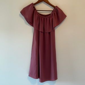 Wilfred Neuchatel Mauve Off the Shoulder Dress